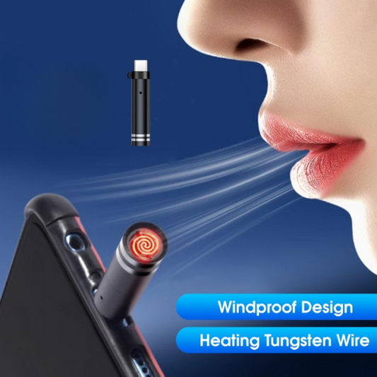 Portable Cigarette Lighter – Windproof USB Rechargeable Car Lighter, One-Touch Ignite, Compact & Durable