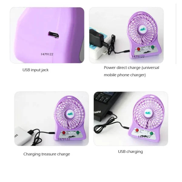Portable Mini USB Fan Rechargeable Battery - Flyingcart.pk