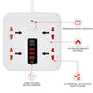 Universal Power Extension Strip with 6 Ports - Flyingcart.pk