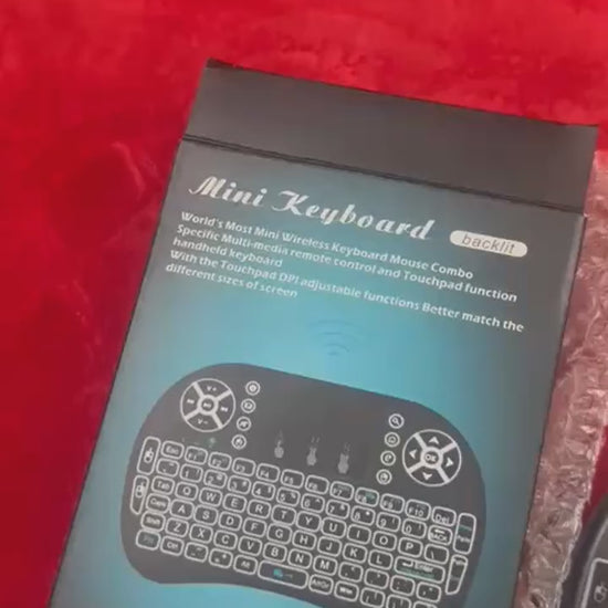 i8 2.4G Mini Wireless Keyboard with Touchpad – 7-Color Backlight - Flyingcart.pk