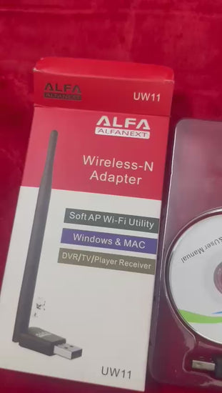 UW11 Alfa Net Wireless-N USB WiFi Adapter with Antenna - Flyingcart.pk