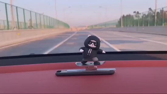Funny Skateboard Bear Car Dashboard Decoration - Flyingcart.pk
