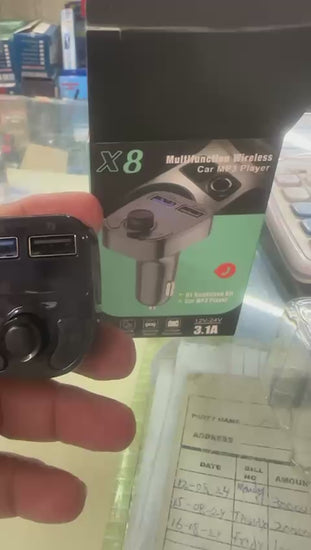 X8 – Multifunctional Car MP3 Player | Car Wireless FM Transmitter - Flyingcart.pk