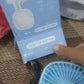 Mini 2-in-1 Portable Fan with LED Light – USB Rechargeable - Flyingcart.pk