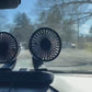 Car Fan Long Neck Double Head Adjustable V Fan For Summer - 5v/2a Usb Powered - Flyingcart.pk