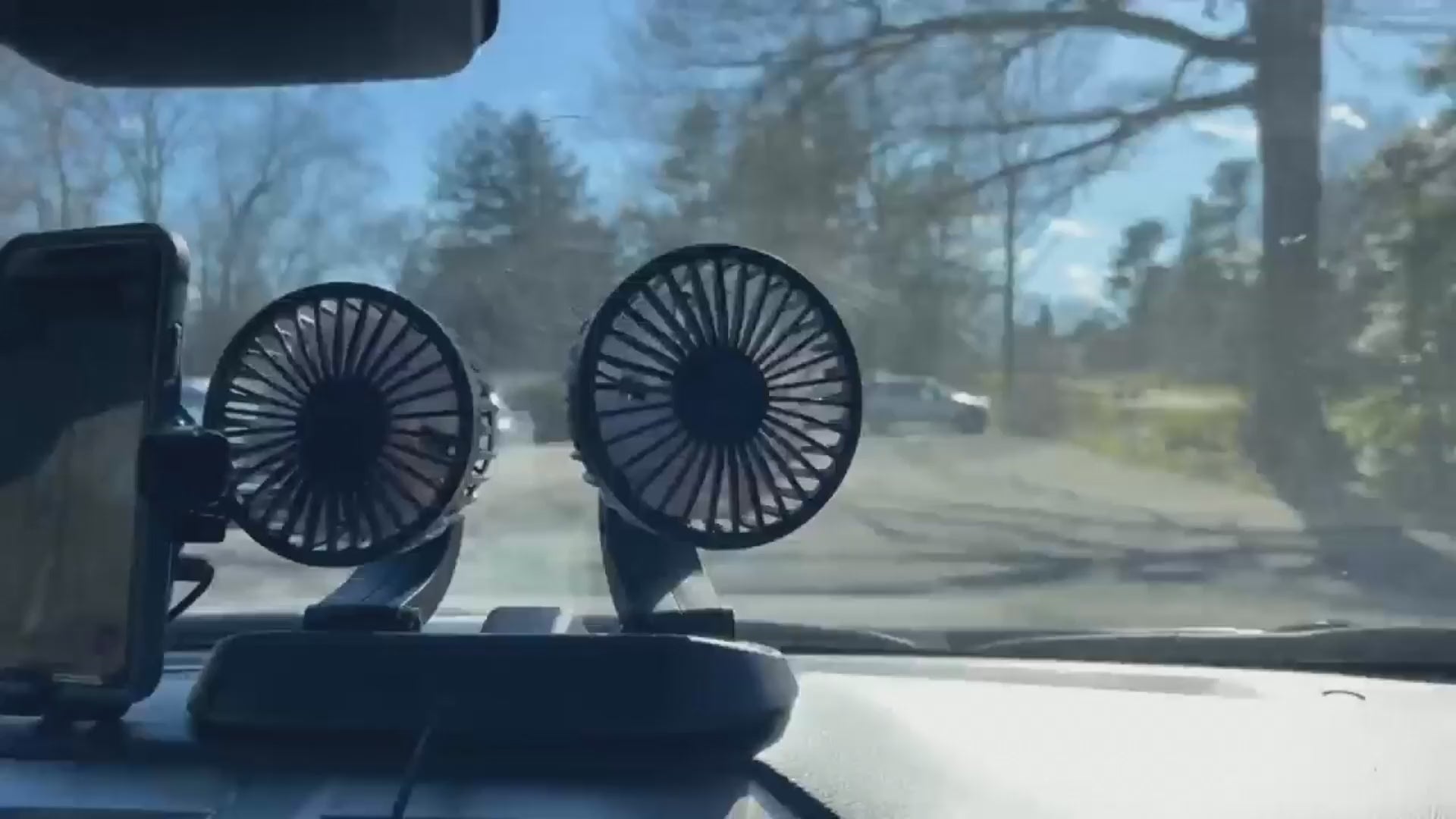 Car Fan Long Neck Double Head Adjustable V Fan For Summer - 5v/2a Usb Powered - Flyingcart.pk