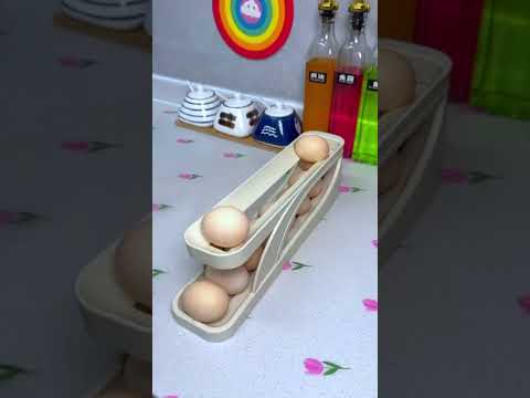 2-Tier Automatic Rolling Egg Holder for Fridge-FlyingCart.pk