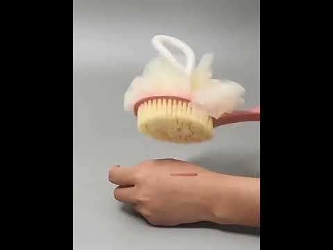 2-in-1 Soft Bristle Loofah Body Brush with Long Handle-FlyingCart.pk