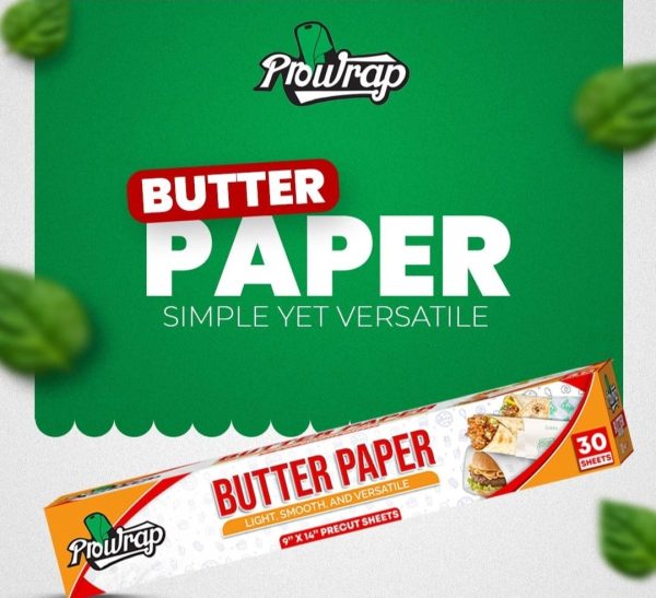 prowrap-butter-paper-9-x-14-precut-sheets-30-pcs-high-quality-waterproof-grease-resistant-food-wrap-thicker-than-market-standard-5-flyingcart.pk