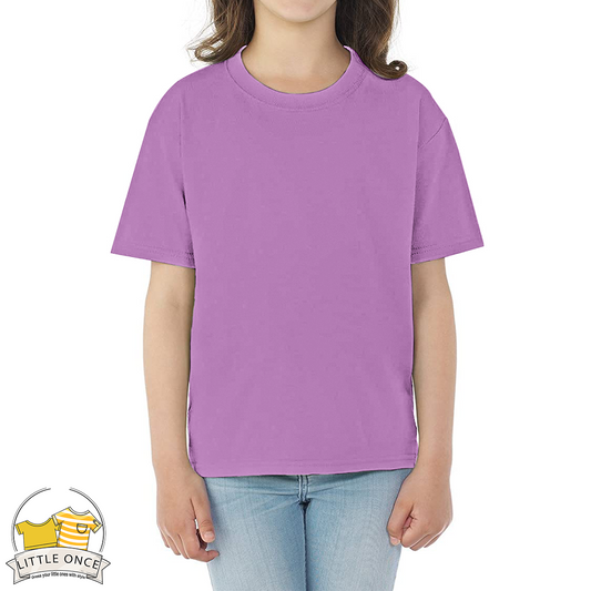 Royal Purple Kids Half Sleeves T-Shirt For Girls - FlyingCart.pk