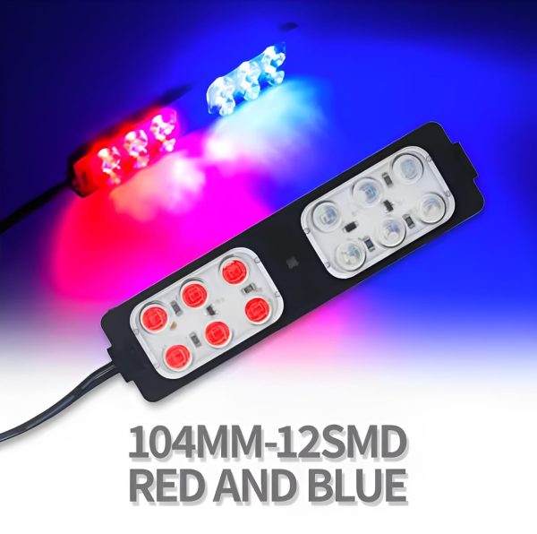 Red and Blue Flasher Light & Dolphin Light – Universal LED Lighting Kit for Cars and Motorcycles - Flyingcart.pk
