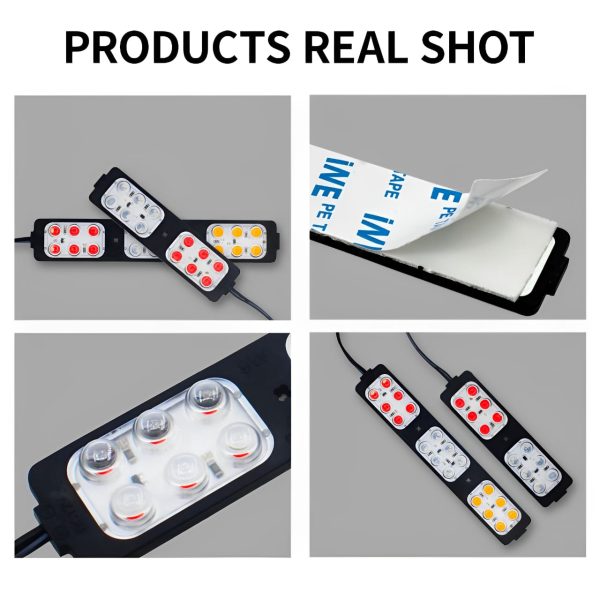 Red and Blue Flasher Light & Dolphin Light – Universal LED Lighting Kit for Cars and Motorcycles - Flyingcart.pk