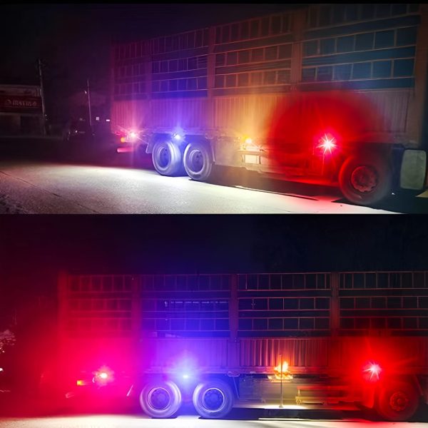 Red and Blue Flasher Light & Dolphin Light – Universal LED Lighting Kit for Cars and Motorcycles - Flyingcart.pk