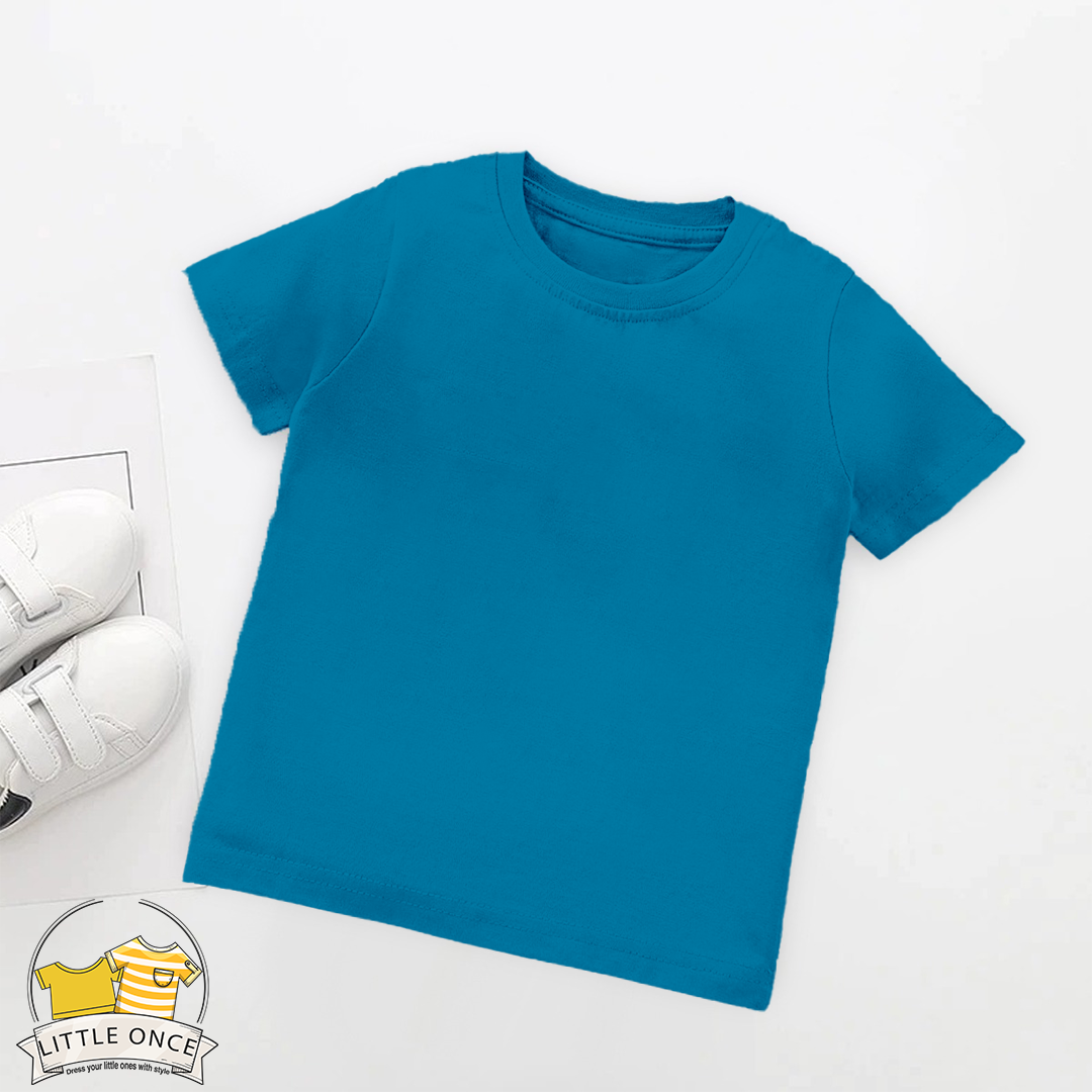 Royal Blue Kids Half Sleeves T-Shirt For Girls - FlyingCart.pk