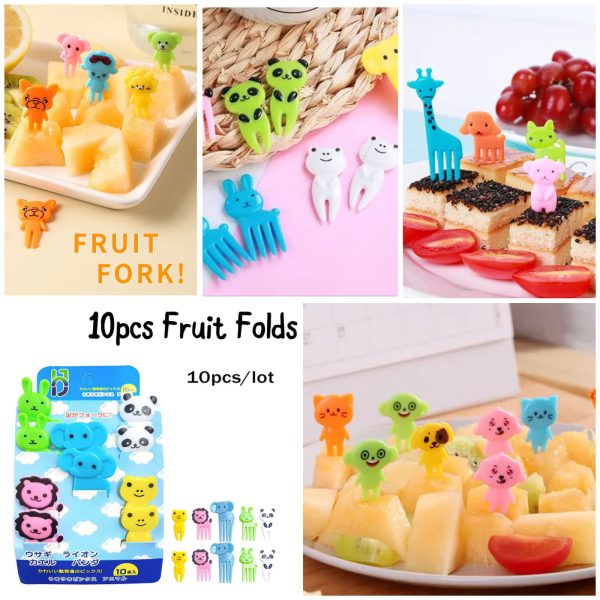 Set of 10pcs Kids Fruit Forks - Flyingcart.pk