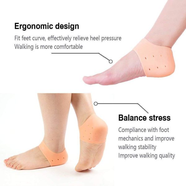Silicone Anti-crack Half Heel Socks Set - Flyingcart.pk