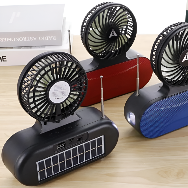 Solar Fan Bluetooth Speaker - Flyingcart.pk