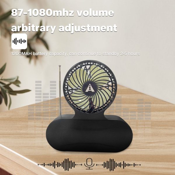 Solar Fan Bluetooth Speaker - Flyingcart.pk