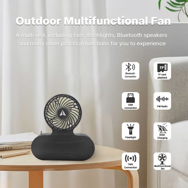 Solar Fan Bluetooth Speaker - Flyingcart.pk