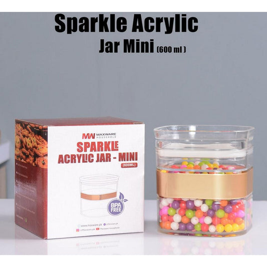 Sparkle Acrylic Jar (Pack of 3) - FlyingCart.pk