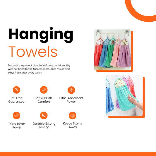 Hanging Towels Randomly Select Colors - FlyingCart.pk