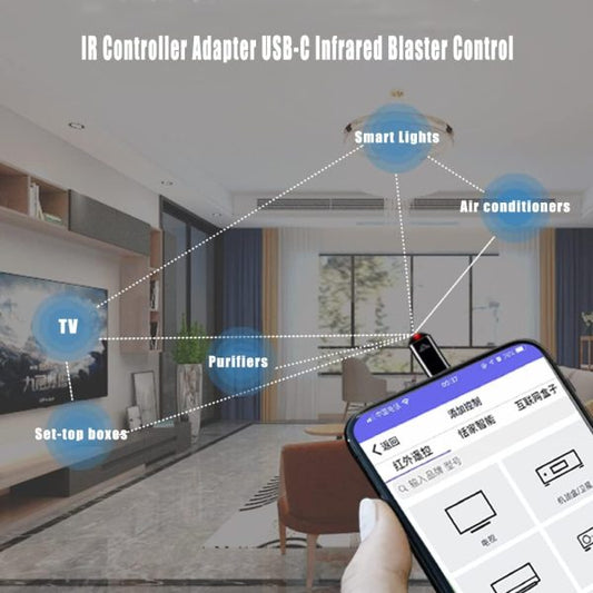 Universal Smart Remote-Control Connector IR Controller Adapter (USB-C) - Flyingcart.pk