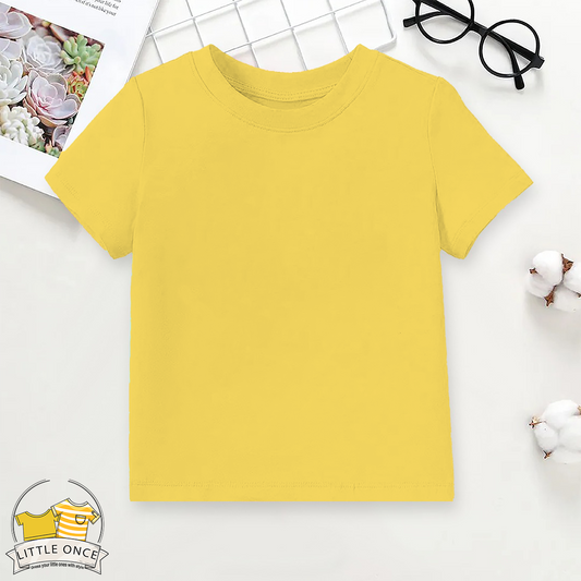 Yellow Kids Half Sleeves T-Shirt For Boys - FlyingCart.pk