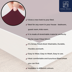 Maroon Fitted Sheet