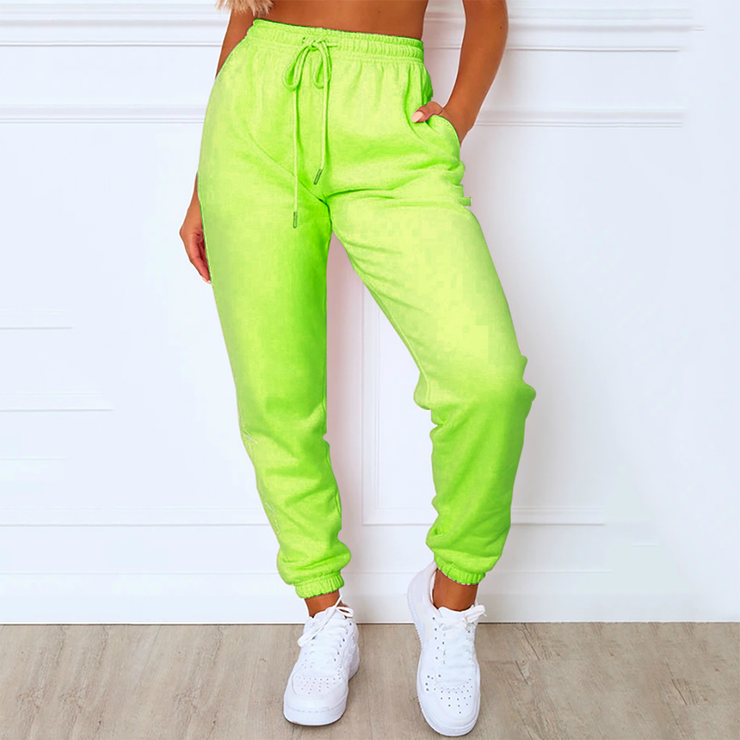 Neon Green Jogger Pant For Women - FlyingCart.pk