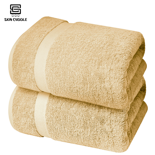 Beige Bath Towel - FlyingCart.pk