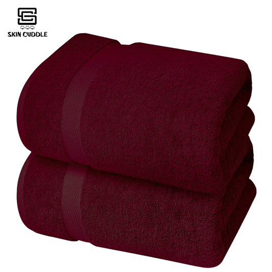 Maroon Bath Towel - FlyingCart.pk