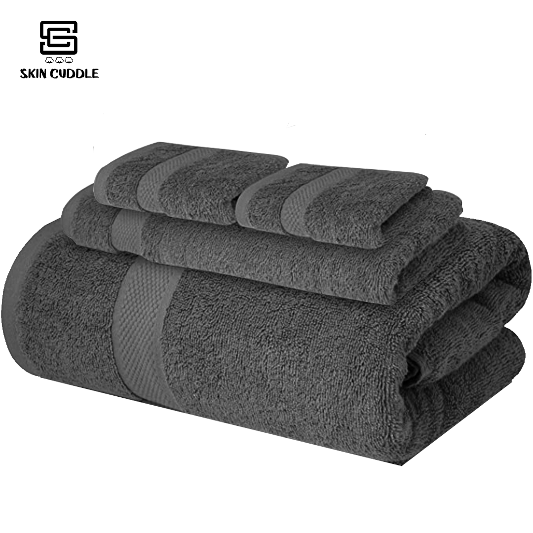 Grey Towel Set - FlyingCart.pk