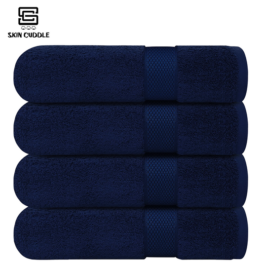 Navy Blue Bath Towel - FlyingCart.pk