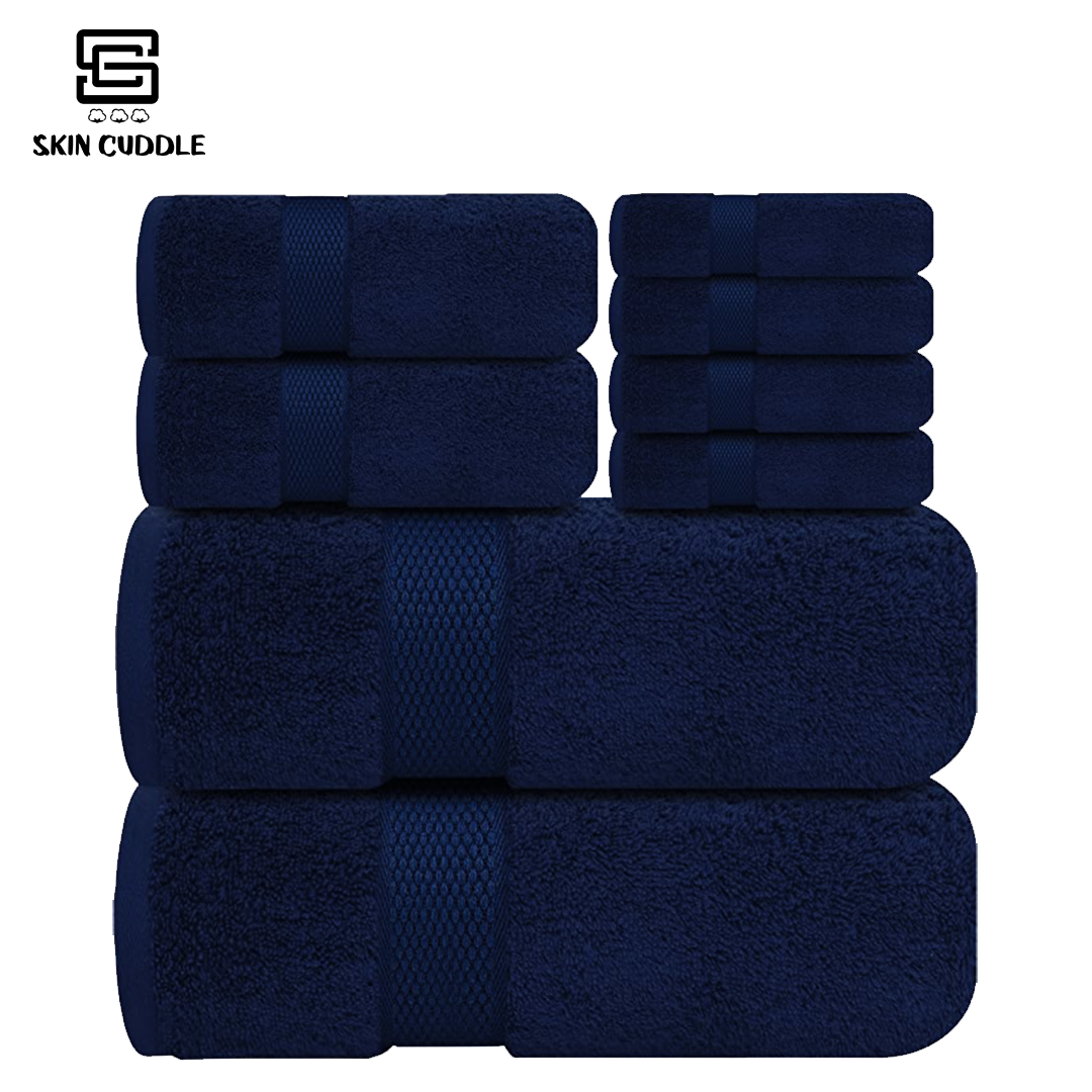 Navy Blue Towel Set - FlyingCart.pk