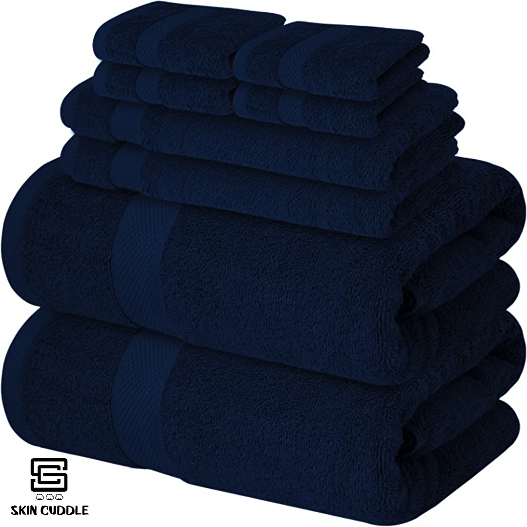 Navy Blue Towel Set - FlyingCart.pk