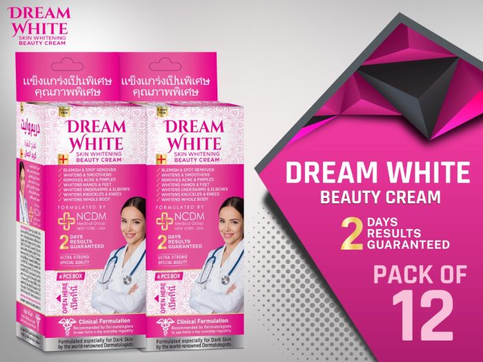 Dream White Skin Whitening Beauty Cream Pack Of 12 - FlyingCart.pk