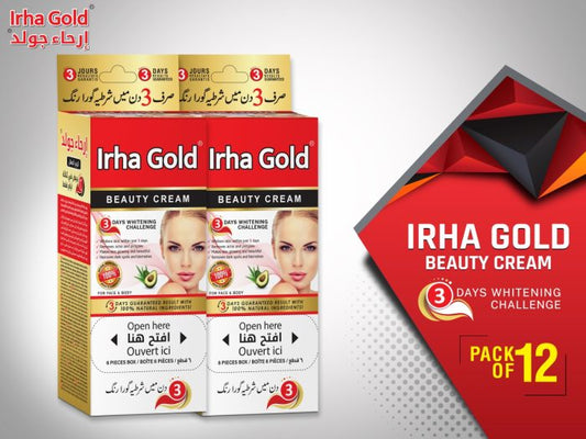 Irha Gold Beauty Cream Pack Of 12 - FlyingCart.pk