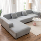 Silver Grey L Shape Sofa Cover - FlyingCart.pk